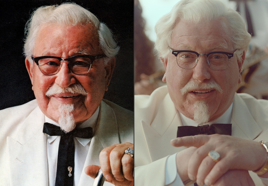 El coronel Harland Sanders y Darrell Hammond, quien interpretará al fundador de KFC.