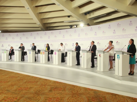 Candidatos del PRI, PAN, PRD, MC y Morena plantearon fortalecer la actividad turística, el sector agropecuario y seguridad e impartición de justicia, 