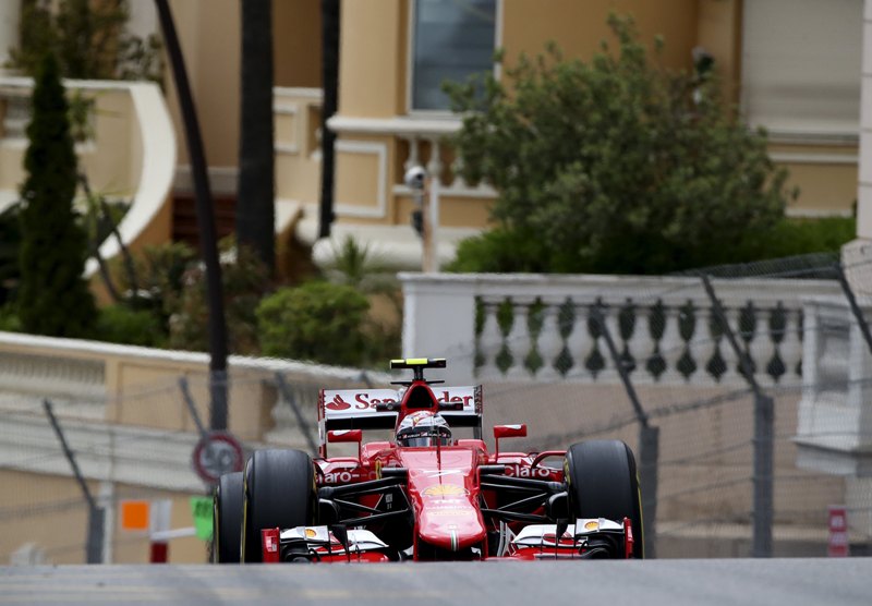  Kimi Raikkonen en la primera práctica del Gran Premio de Mónaco 
