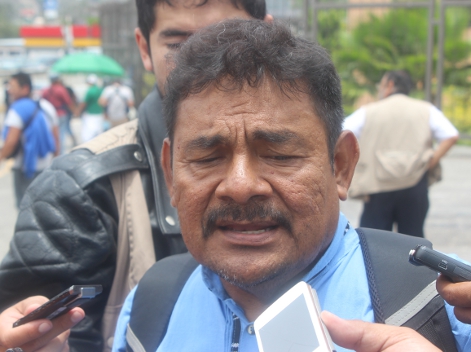 Felipe de la Cruz, vocero de los padres de los 43 desaparecidos de Ayotzinapa.