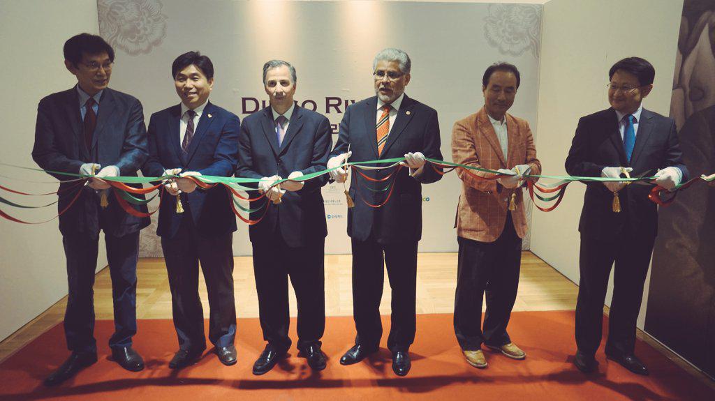 El secretario de Relaciones Exteriores, José Antonio Meade, inauguró la exposición Diego Rivera: orgullo de México.