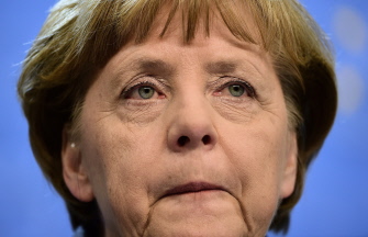 La canciller alemana Angela Merkel, al finalizar un Consejo Europeo en Bruselas, el pasado 12 de febrero 