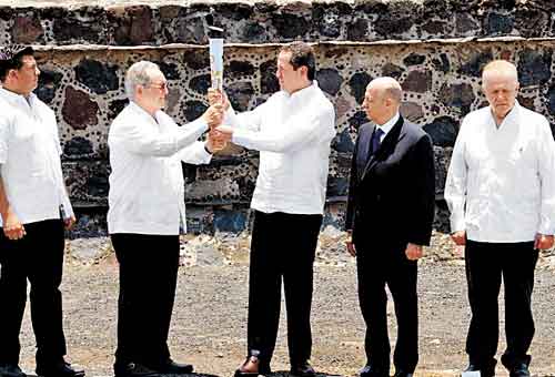 Ceremonia en Teotihuacán, Estado de México.