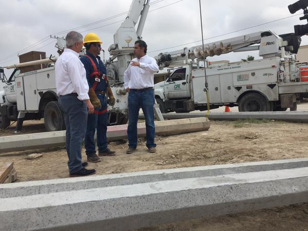 CFE informó que solo un 5% de la población no tiene luz.
