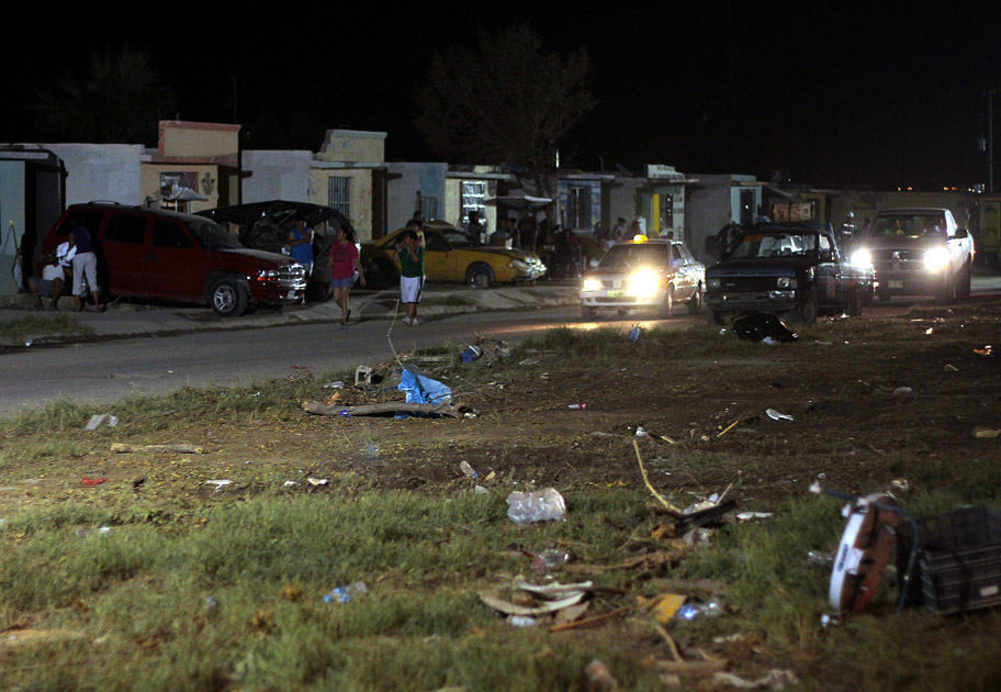 Zona afectada por el tornado en Acuña.