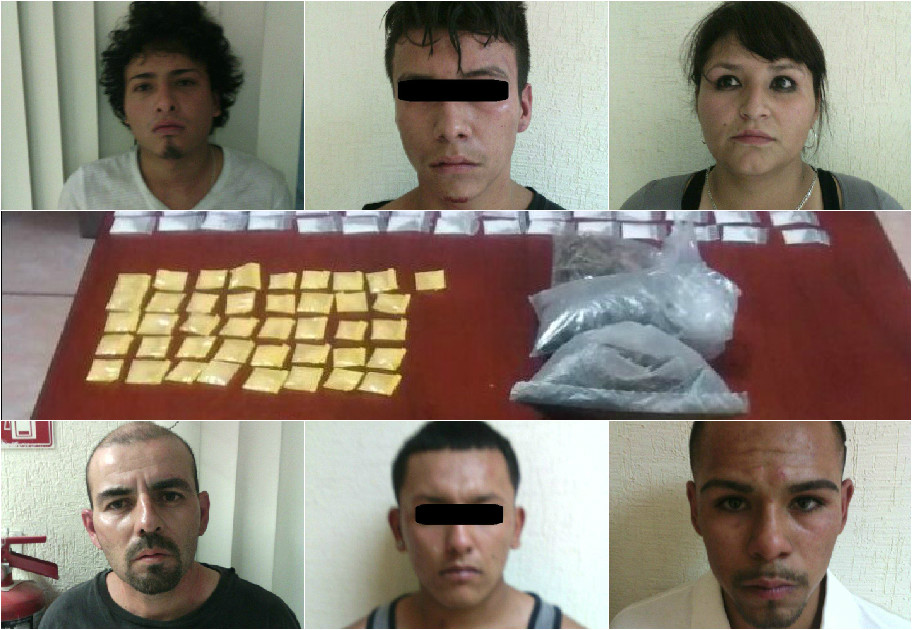Entre los detenidos se identificó a Brian Aarón, como el probable distribuidor, mientras que el resto como los posibles revendedores.