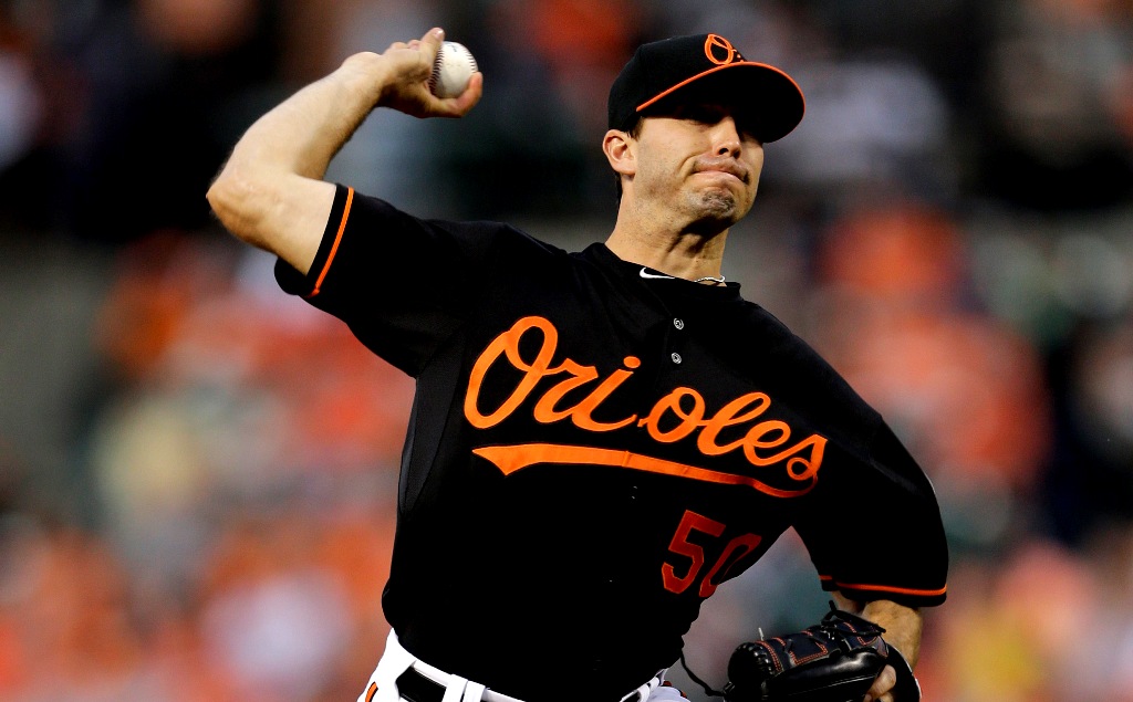 Miguel González, pitcher de los Orioles 