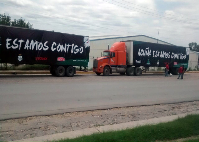Donativo de 50 toneladas de comida llegó de Santos para Acuña.