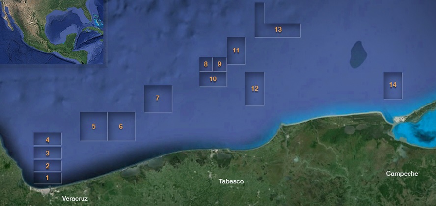 Las 14 áreas en aguas someras de la Ronda Uno 