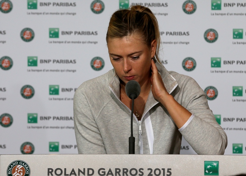 María Sharapova tras ser eliminada