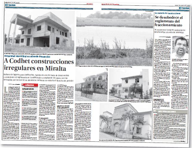 Notivox Tamaulipas publicó que la Codhet atraería el caso de las construcciones irregulares.