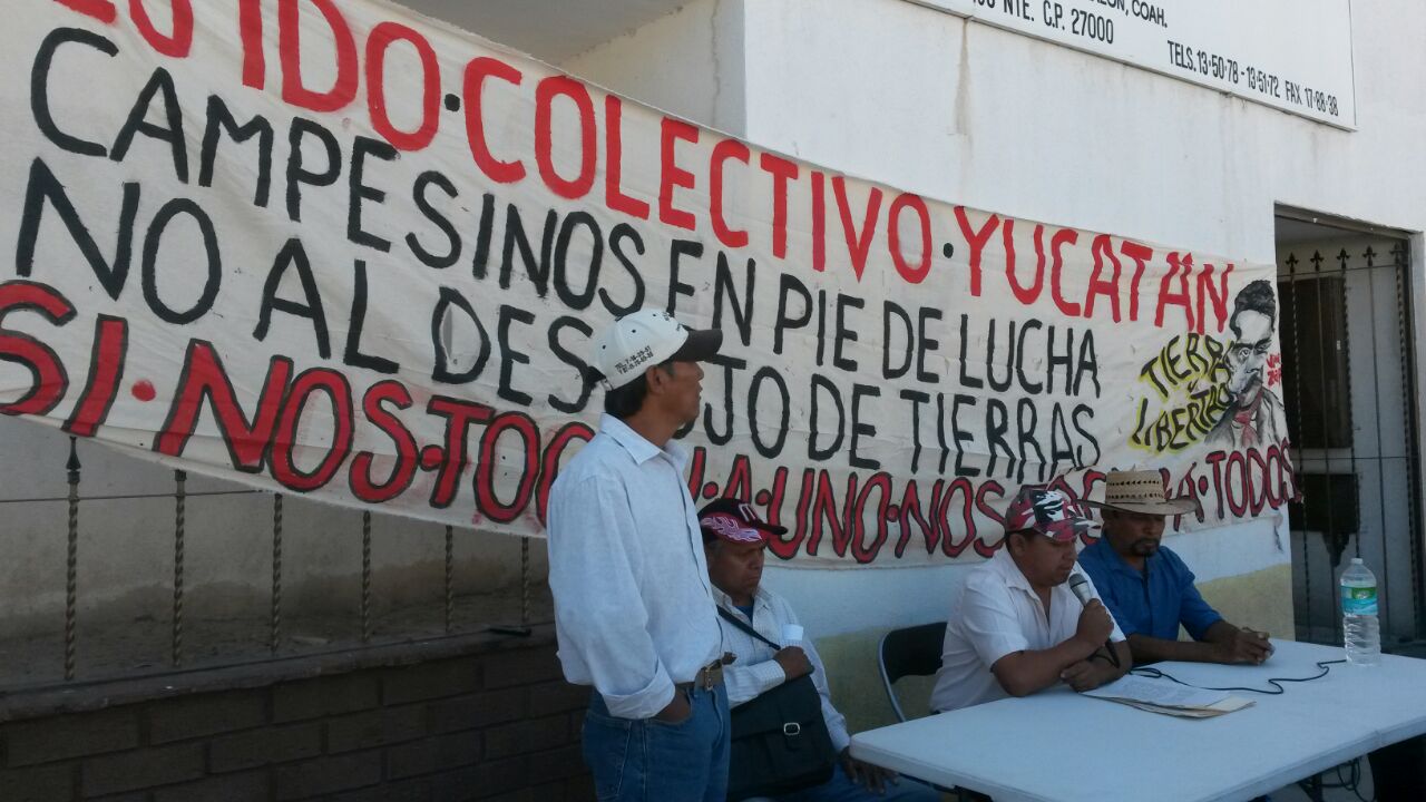 "A también invitamos a los campesinos en general, a las personas y organizaciones que luchan por la justicia".