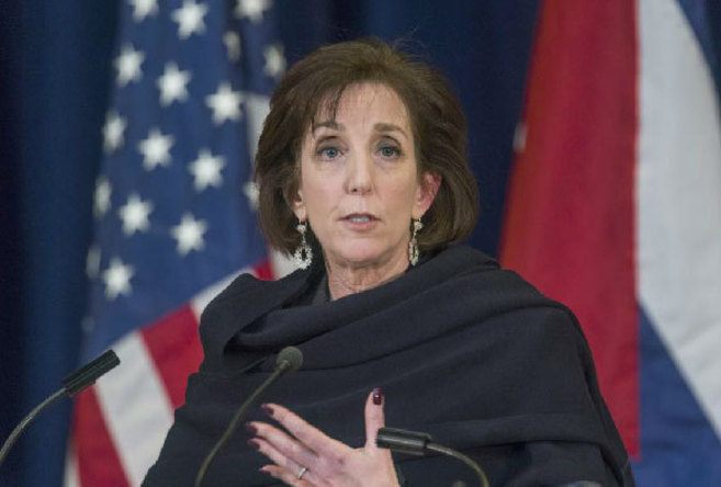 Roberta Jacobson, responsable de la delegación negociadora de EU con Cuba, durante una intervención en Washington