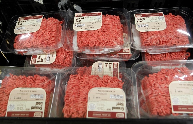 Carne en un exhibidor en Estados Unidos.