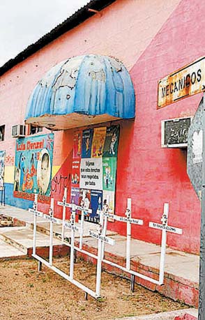 Inmueble siniestrado.