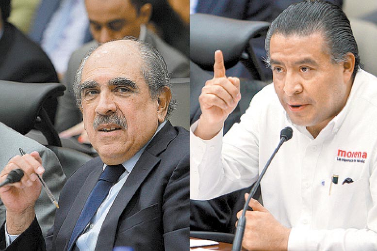 Los representantes Pablo Gómez (PRD) y Horacio Duarte (Morena) ante el Consejo General.
