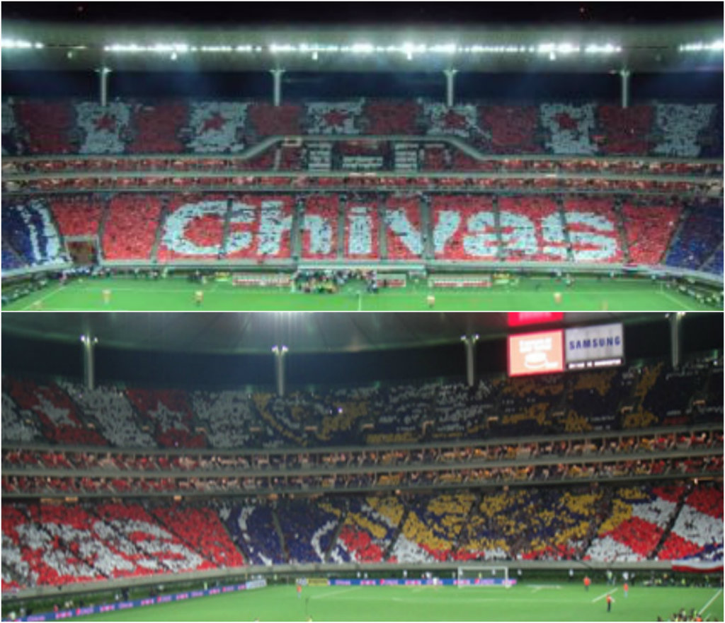 Mosaico de Chivas en la inauguración del Omnilife