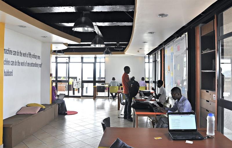 Incubadora de empresas KLab, en Kigali.