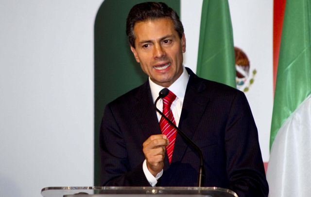 Enrique Peña Nieto durante su visita a Italia