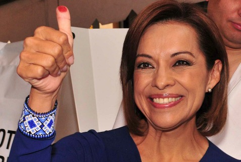La economista y empresaria Josefina Vázquez Mota contendió en la elección de 2012 por la Presidencia de la República por el Partido Acción Nacional.