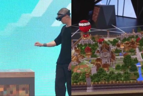 Sin lentes pareciera una superficie normal, pero con ellos puestos se ve un holograma en 3D con el que el jugador puede interactuar mediante la voz. 