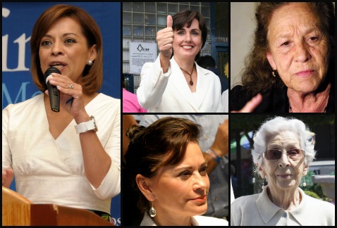En México, cinco mujeres de diferentes partidos políticos han contendido por la Presidencia: Josefina Vázquez Mota, Patricia Mercado, Cecilia Soto, Ro