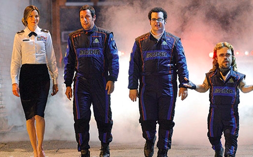 Parte del elenco de la cinta Pixels.