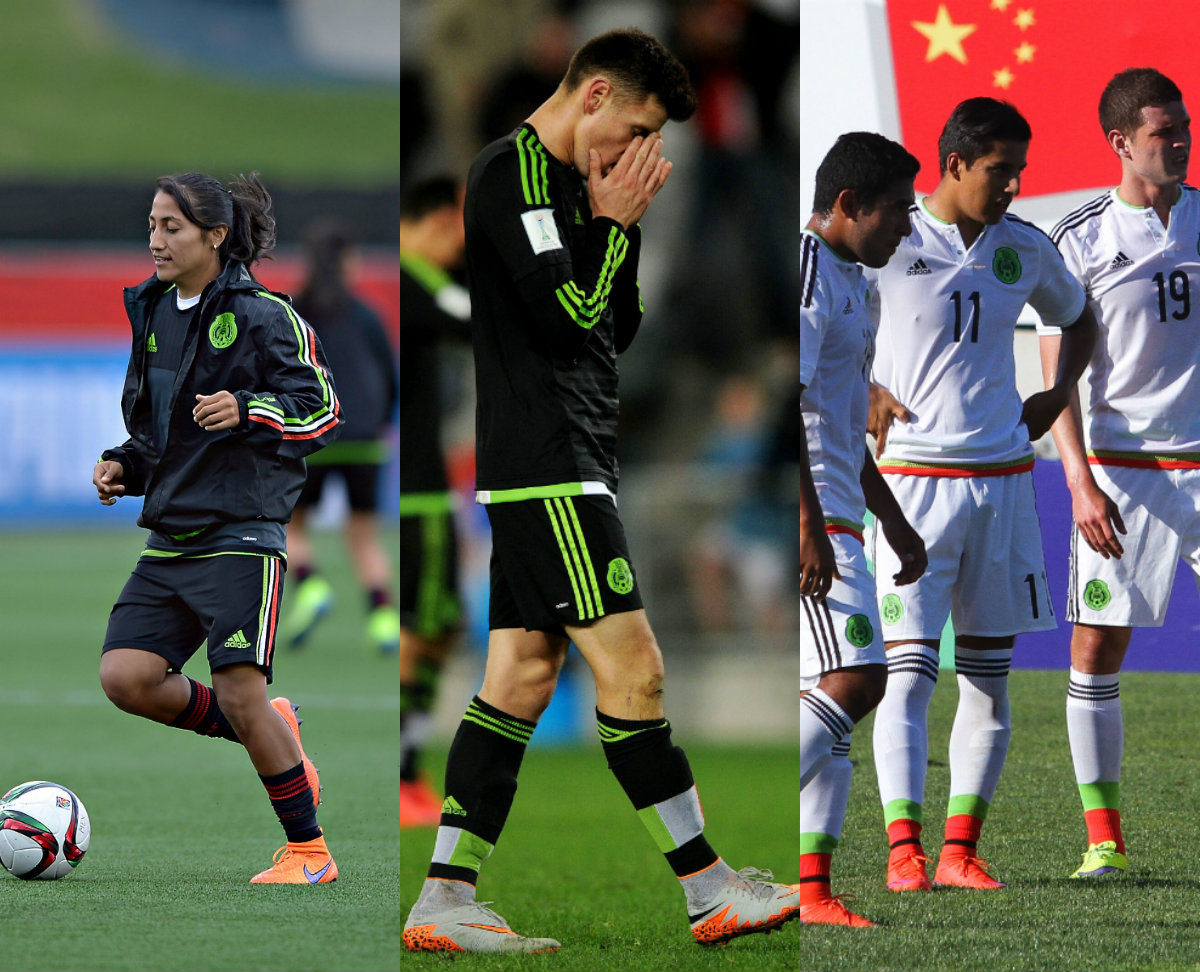 Las selecciones de futbol de México fracasaron en el Mundial femenil, el Mundial Sub 20 y el torneo Esperanzas de Toulon 