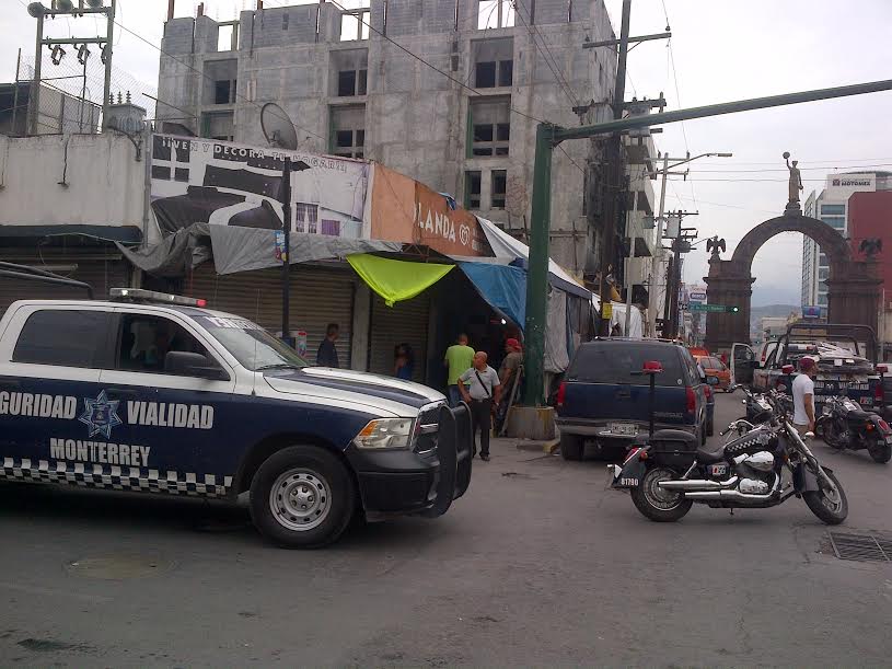 El operativo se realizó en calles del centro de Monterrey. 