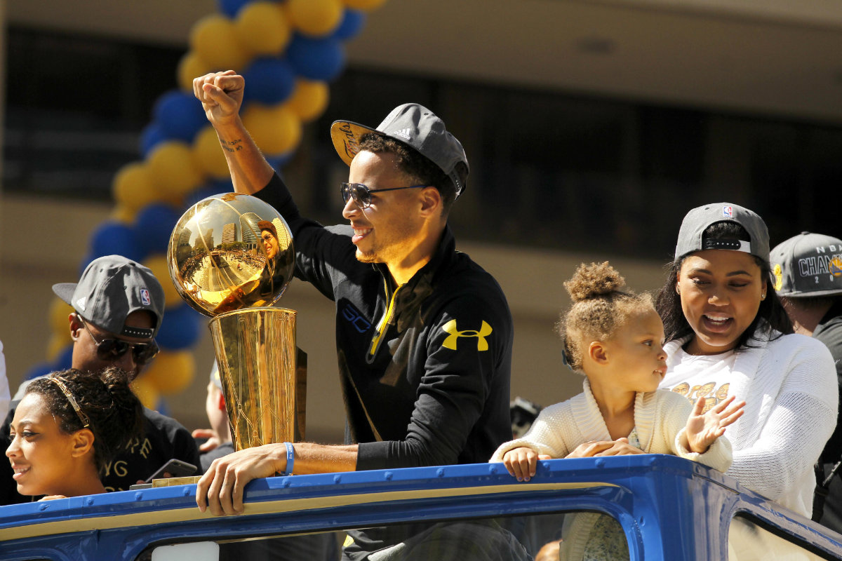 Curry estuvo acompañado de su hija 