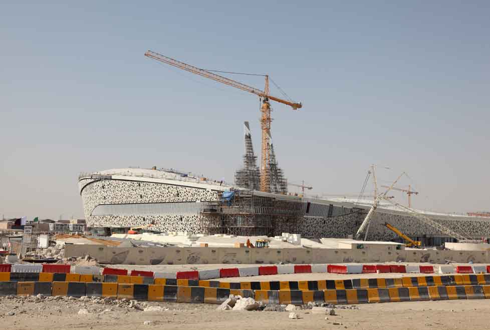 Doha Qatar, la construcción del nuevo estadio para la Copa Mundial de Futbol en 2022.