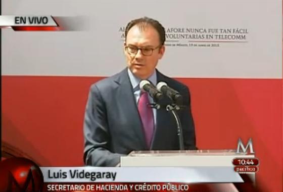 Luis Videgaray, secretario de Hacienda.