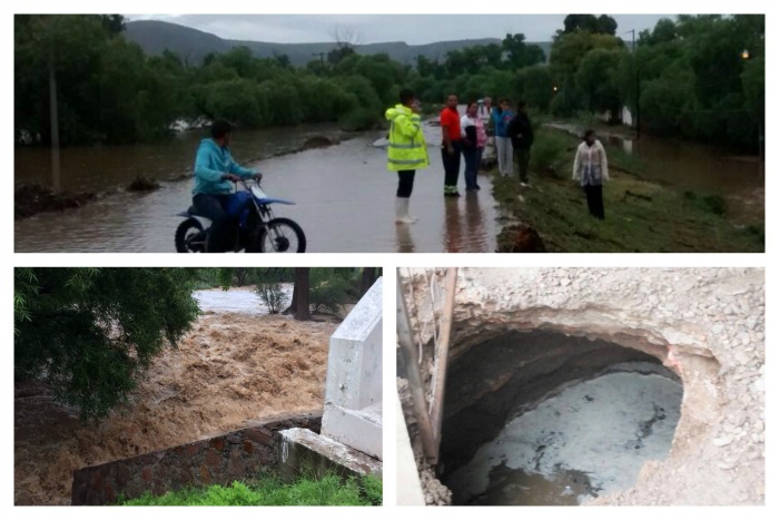 Alrededor de las 10:00 horas la presa denominada Malpaso, que se localiza en la comunidad de El Fuerte a 54 kilómetros al sur de la capital de Zacatec