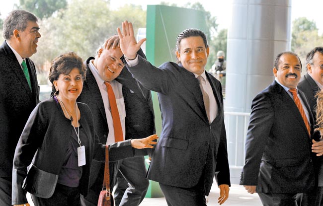 El ex mandatario en un acto cuando estuvo al frente de la administración tamaulipeca. 