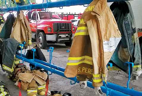 Zona de uniformes en la estación de Iztapala.