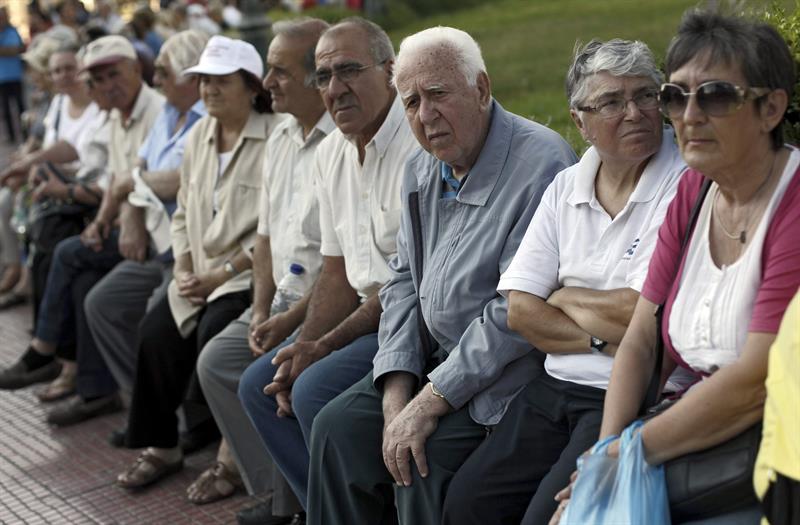 Pensionistas griegos, en  una reciente manifestación en Atenas en defensa de su poder adquisitivo
