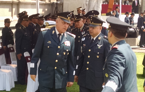 El secretario de la Defensa Nacional, Salvador Cienfuegos, en el 55 aniversario de la Escuela Militar de Ingenieros.