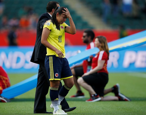 Yoreli Rincón, seleccionada colombiana lamenta la derrota ante Estados Unidos 