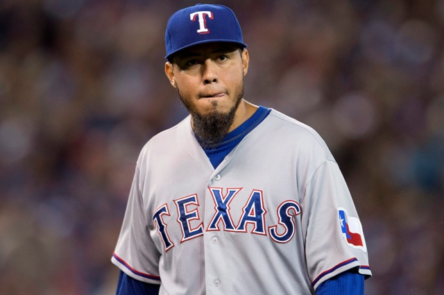 Yovani Gallardo, serpentinero mexicano de los Texas Rangers