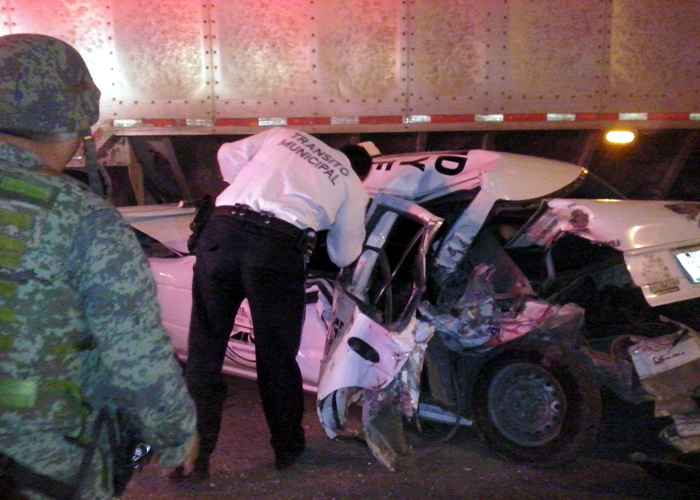 El accidente fue en el bulevar Ejército Mexicano, en el carril que va de Lerdo a Torreón.