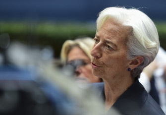 La directora general del FMI, Christine Lagarde, a su llegada este fin de semana a la reunión del Eurogrupo en Bruselas para tratar la crisis griega