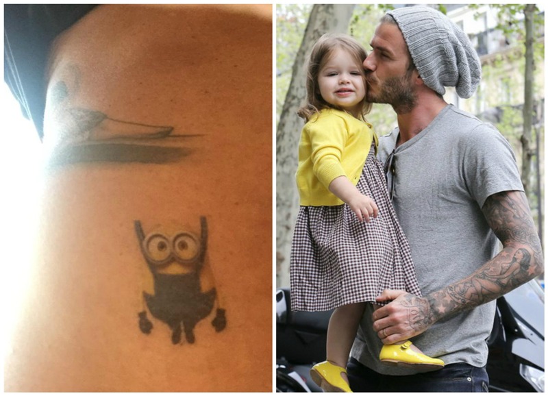 El "tatuaje" de Minion que David Beckham se hizo para consentir a su pequeña hija Harper 