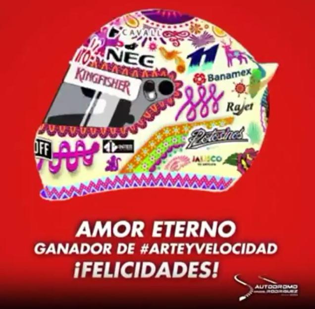 Diseño ganador del casco de 'Checo' Pérez