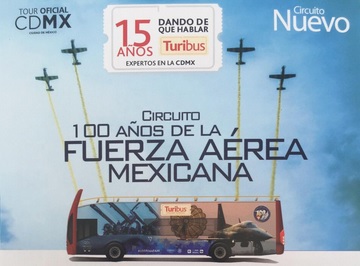 Entraron en operación dos unidades Turibús conmemorativa a los 100 años de la Fuerza Aérea.