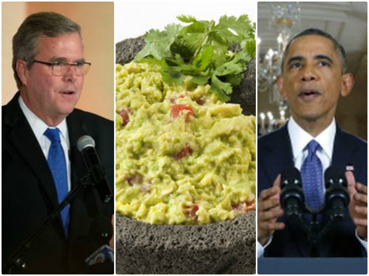 Jeb Bush y Obama coincidieron en la preparación clásica del guacamole.