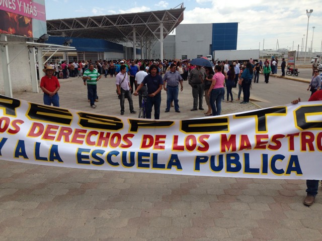 Manifestación de maestros de La Laguna de Coahuila.