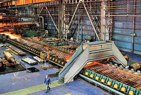 Instalaciones de Altos Hornos de México.