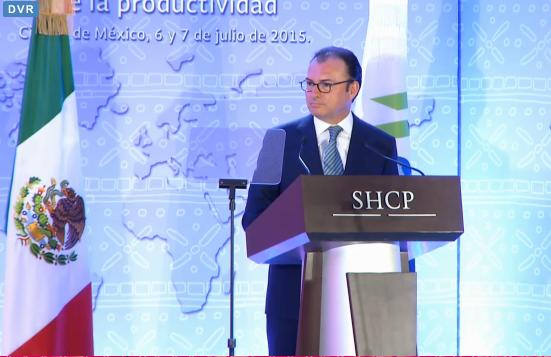 Luis Videgaray, secretario de Hacienda, durante la Cumbre Internacional de la Productividad.