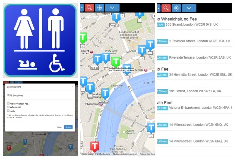 Toilet Finder es una de las apps que te muestra los baños públicos más cercanos. 