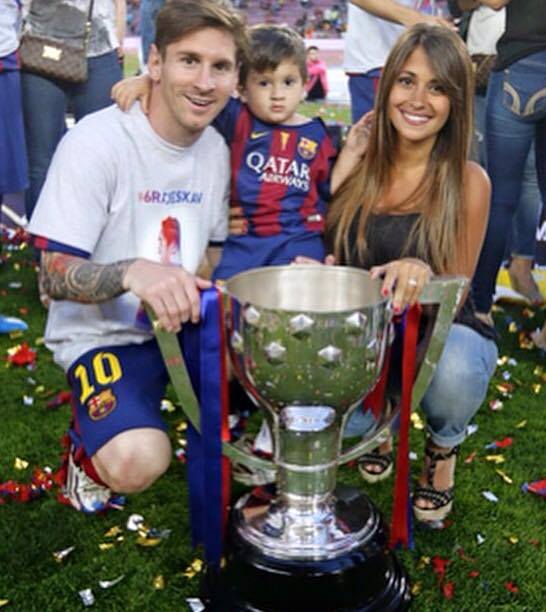 Messi con su familia 
